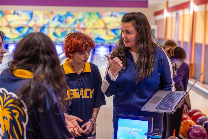 Students bowl